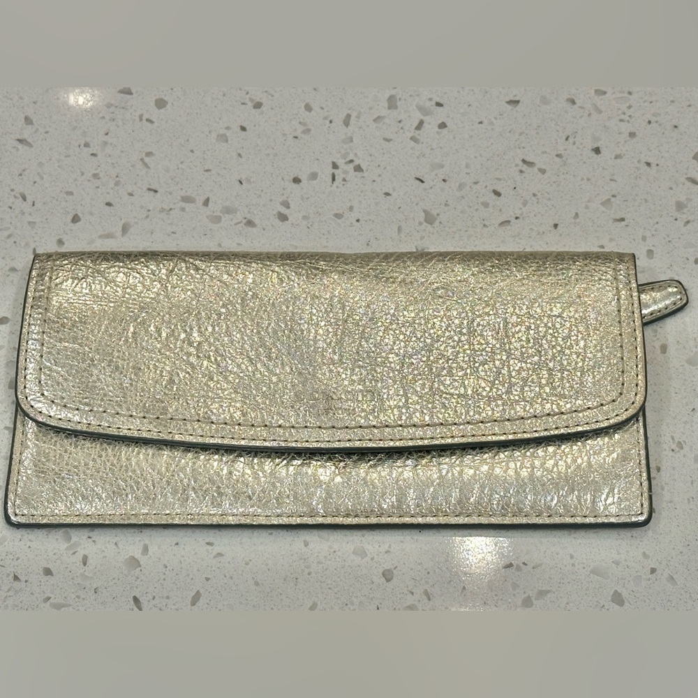 Coach Legacy Slim Wallet in Metallic Leather